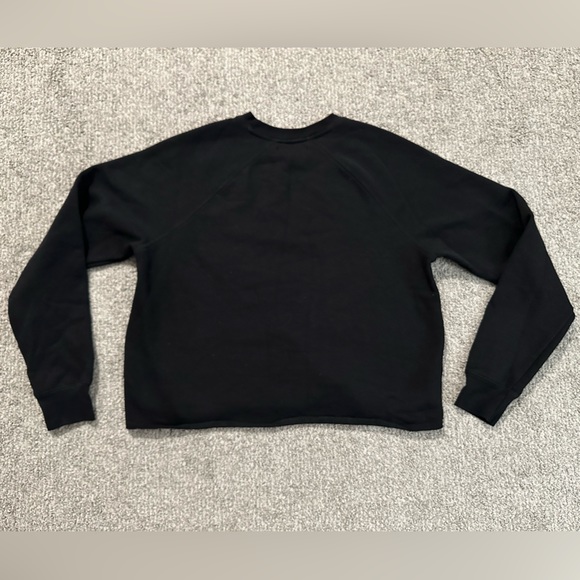 BRUNETTE THE LABEL - Black Hey Babe Cropped Crewneck Sweater Sweatshirt - S/M - Picture 5 of 5